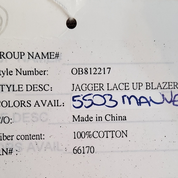 Free People Jagger Lace Up Blazer - Mauve - XS - Picture 7 of 7